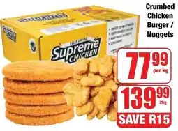 Boxer Superstores Crumbed Chicken Burger/ Nuggets offer
