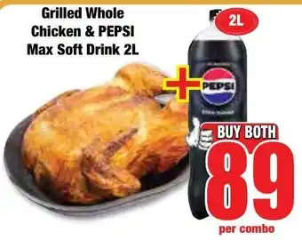 Boxer Superstores Grilled Whole Chicken & PEPSI Max Soft Drink offer