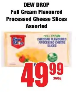 Boxer Superstores DEW DROP Full Cream Flavoured Processed Cheese Slices Assorted offer
