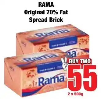 Boxer Superstores RAMA Original 70% Fat Spread Brick offer