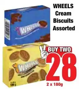 Boxer Superstores WHEELS Cream Biscuits Assorted offer