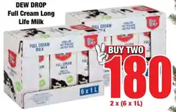 Boxer Superstores DEW DROP Full Cream Long Life Milk offer