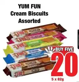 Boxer Superstores YUM FUN Cream Biscuits Assorted offer