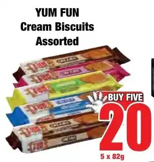 Boxer Superstores YUM FUN Cream Biscuits Assorted offer