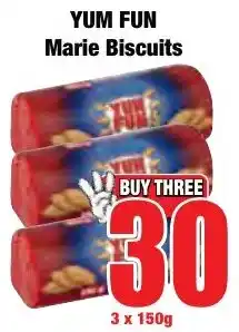 Boxer Superstores YUM FUN Marie Biscuits offer