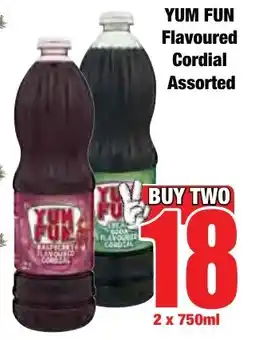 Boxer Superstores YUM FUN Flavoured Cordial Assorted offer