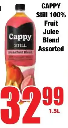 Boxer Superstores CAPPY Still 100% Fruit Juice Blend Assorted offer