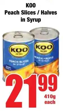 Boxer Superstores KOO Peach Slices/ Halves in Syrup offer
