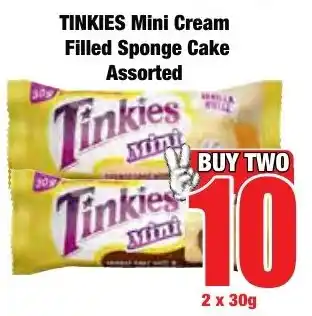 Boxer Superstores TINKIES Mini Cream Filled Sponge Cake Assorted offer