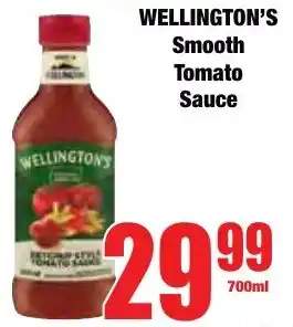 Boxer Superstores WELLINGTON'S Smooth Tomato Sauce offer