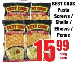 Boxer Superstores BEST COOK Pasta Screws/ Shells/ Elbows/ Penne offer