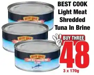 Boxer Superstores BEST COOK Light Meat Shredded Tuna In Brine offer