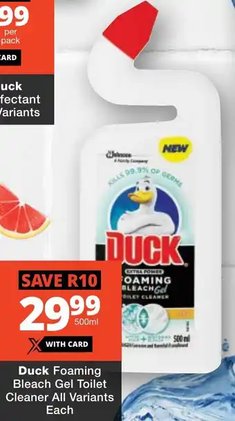 Duck Foaming Bleach Gel Toilet Cleaner All Variants