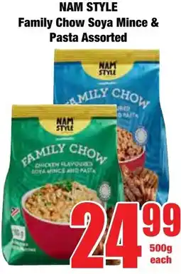 Boxer Superstores NAM STYLE Family Chow Soya Mince & Pasta Assorted offer