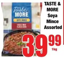 Boxer Superstores TASTE & MORE Soya Mince Assorted offer