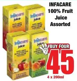 Boxer Superstores INFACARE 100% Fruit Juice Assorted offer