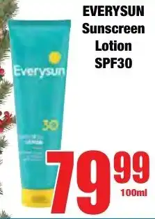 Boxer Superstores EVERYSUN Sunscreen Lotion SPF30 offer