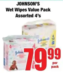 Boxer Superstores JOHNSON'S Wet Wipes Value Pack Assorted offer