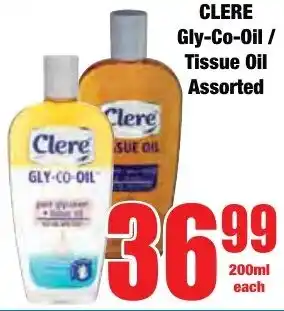 Boxer Superstores CLERE Gly-Co-Oil/ Tissue Oil Assorted offer