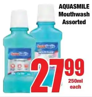 Boxer Superstores AQUASMILE Mouthwash Assorted offer
