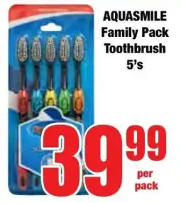Boxer Superstores AQUASMILE Family Pack Toothbrush offer