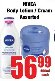 Boxer Superstores NIVEA Body Lotion/ Cream Assorted offer