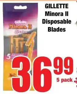 Boxer Superstores GILLETTE Minora II Disposable Blades offer