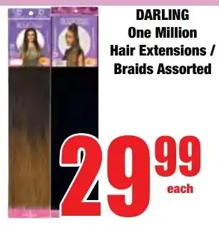 Boxer Superstores DARLING One Million Hair Extensions/ Braids Assorted offer