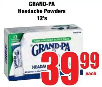 Boxer Superstores GRAND-PA Headache Powders offer