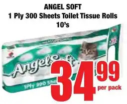 Boxer Superstores ANGEL SOFT 1 Ply 300 Sheets Toilet Tissue Rolls offer