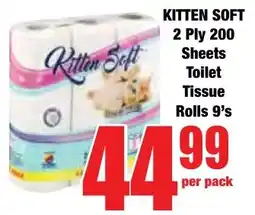Boxer Superstores KITTEN SOFT 2 Ply 200 Sheets Toilet Tissue Rolls offer