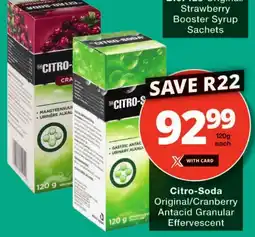Checkers Citro-Soda Original/ Cranberry Antacid Granular Effervescent offer