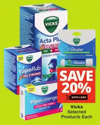 Checkers Vicks Selected Products offer