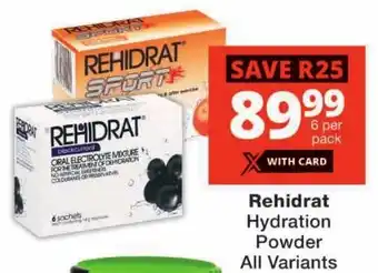 Checkers Rehidrat Hydration Powder All Variants offer