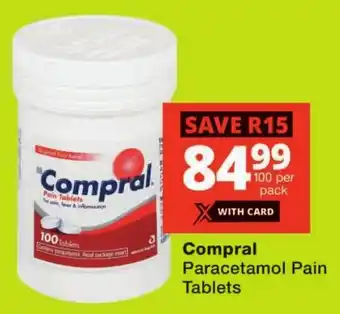 Checkers Compral Paracetamol Pain Tablets offer