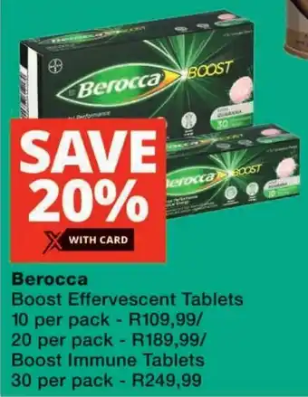 Checkers Berocca Boost Effervescent Tablets offer