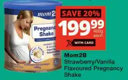 Checkers Mom2B Strawberry/ Vanilla Flavoured Pregnancy Shake offer