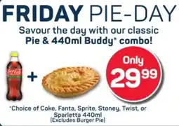 Pick n Pay Hypermarket Pie & 440ml Buddy combo offer