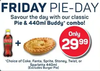 Pick n Pay Hypermarket Pie & 440ml Buddy combo offer