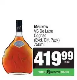 Spar Tops Meukow VS De Luxe Cognac offer