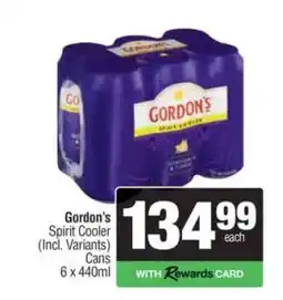 Spar Tops Gordon's Spirit Cooler offer
