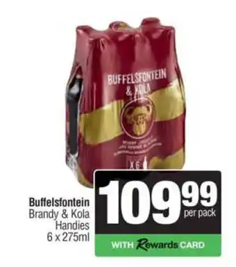 Spar Tops Buffelsfontein Brandy & Kola Handies offer
