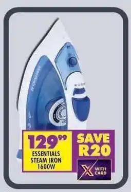 Shoprite Essentials Steam Iron 1600W offer