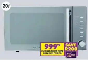 Shoprite PLATINUM MIRROR FINISH MICROWAVE OVEN 20L offer