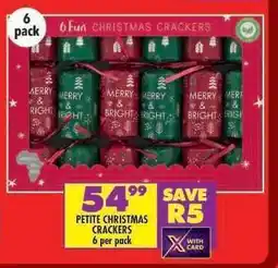 Shoprite PETITE CHRISTMAS CRACKERS offer