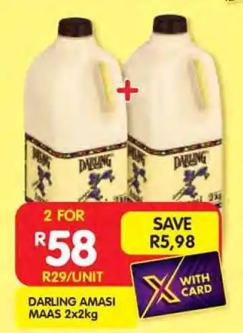 Shoprite DARLING AMASI MAAS 2x2kg offer