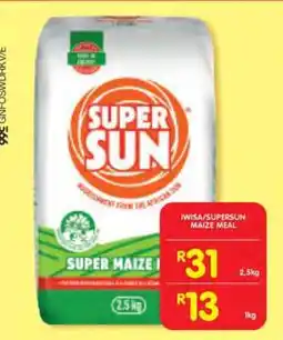 Shoprite IWISA/SUPERSUN MAIZE MEAL offer