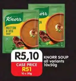 Shoprite KNORR SOUP all variants 10x50g offer