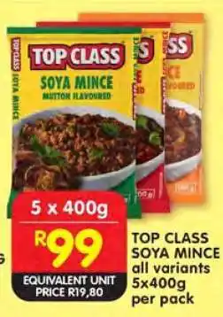 Shoprite TOP CLASS SOYA MINCE offer