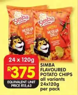 Shoprite SIMBA FLAVOURED POTATO CHIPS offer